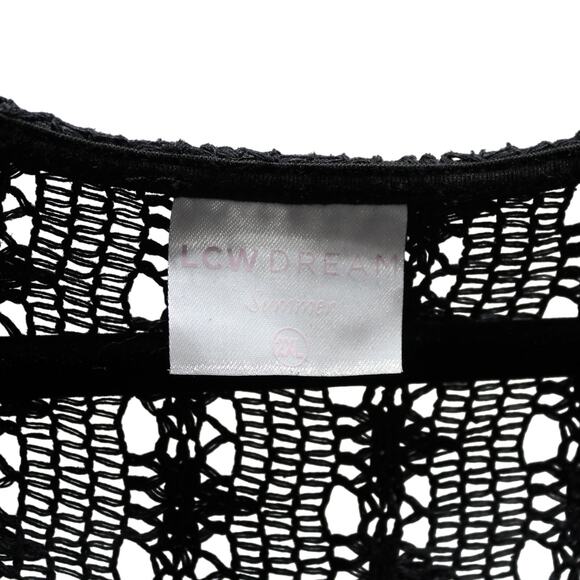 LCW Black Knit Swim Coverup Tunic Dress Size 2XL - Picture 5 of 5